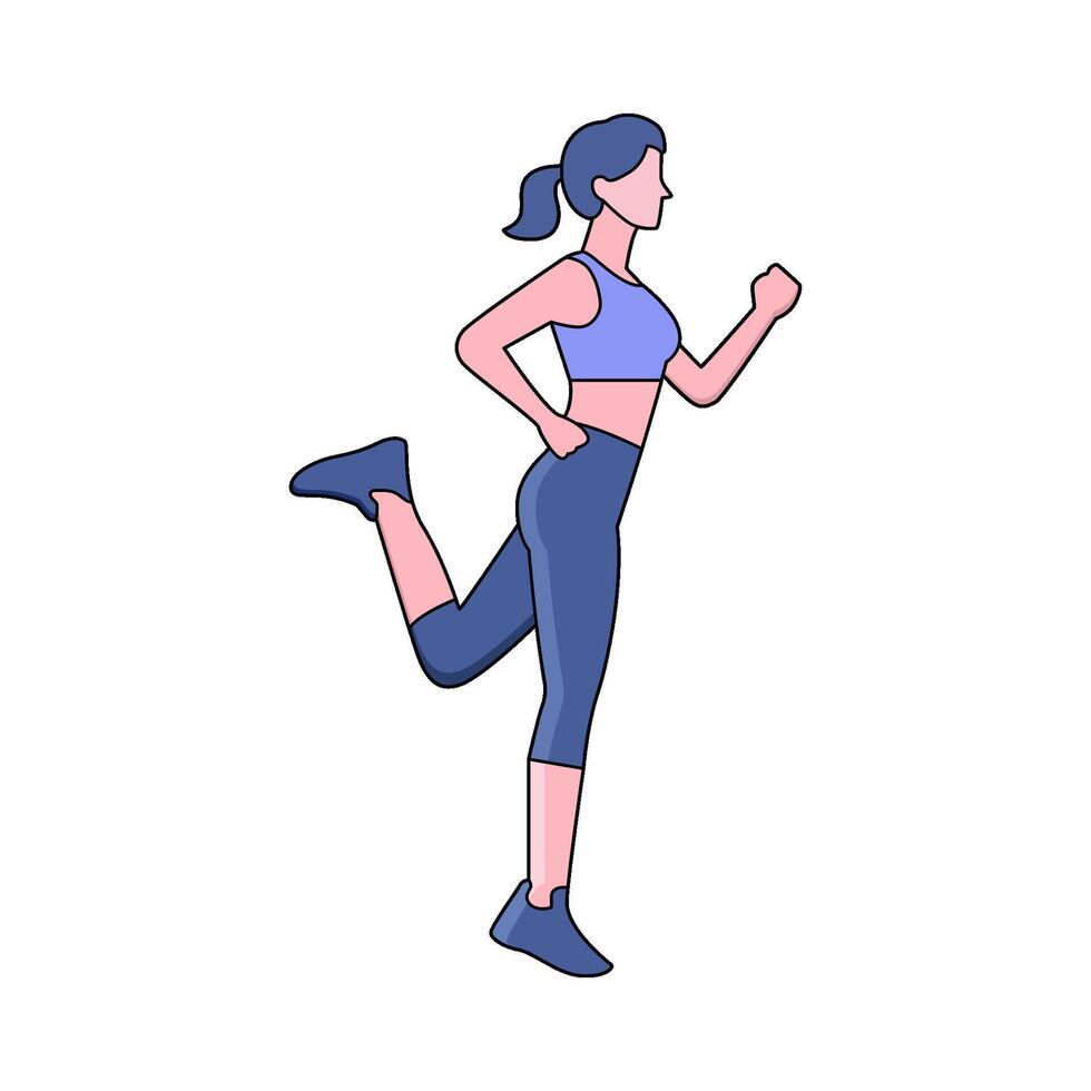 illustration of jogging vector