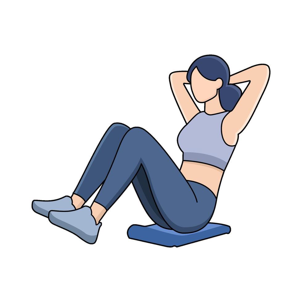 illustration of Sit Up vector