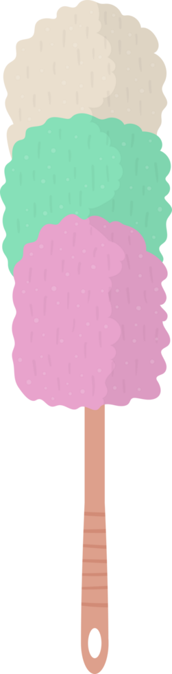 Whimsical cotton candy tree with pink, green, and cream layers, perfect for a sweet and playful design. png