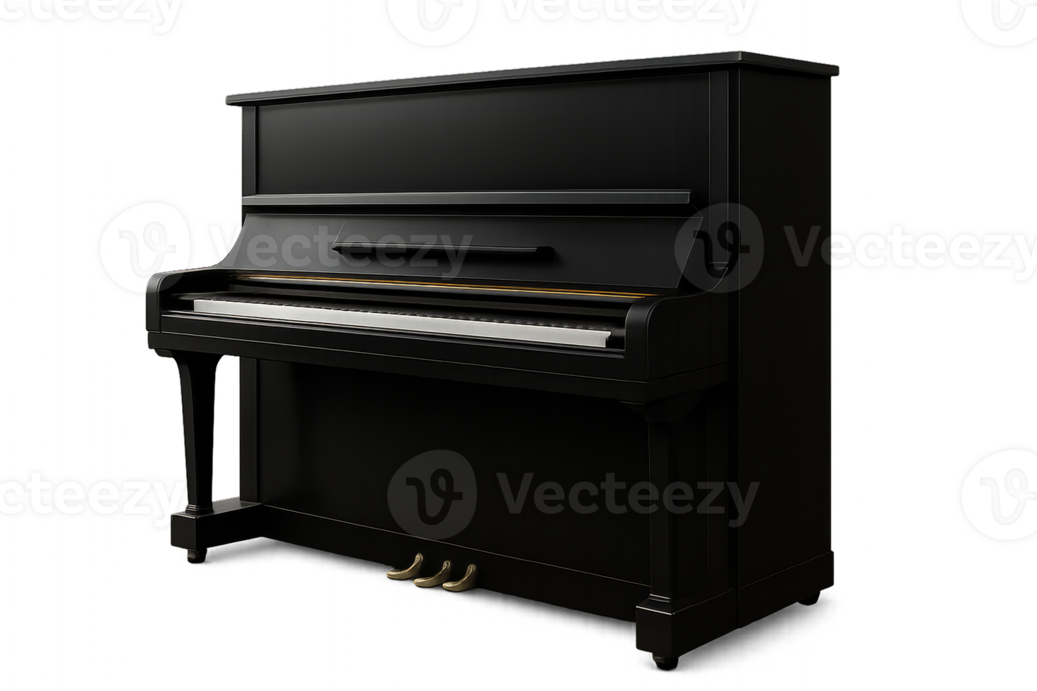 Classic Black Upright Piano Showcases Elegant Design and Timeless Craftsmanship for Music Lovers png