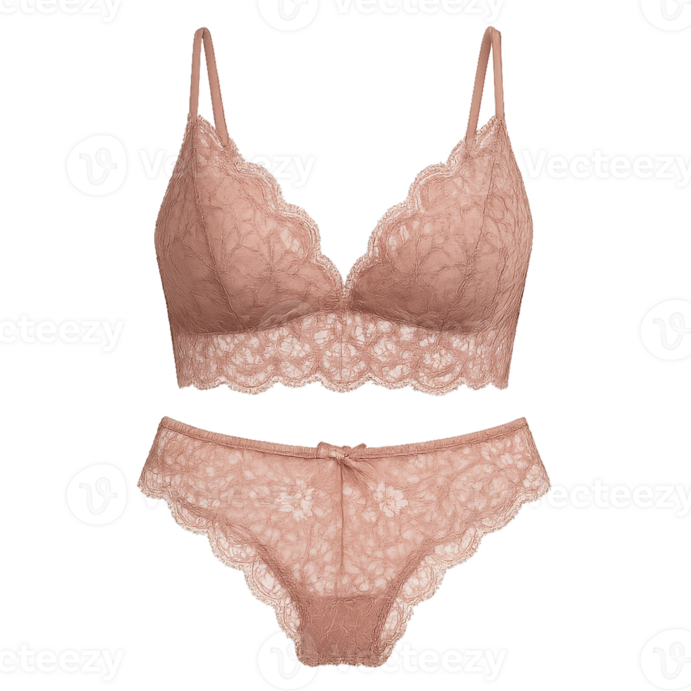 Elegant Lace Lingerie Set Displayed on a Neutral Background for Intimate Wear png