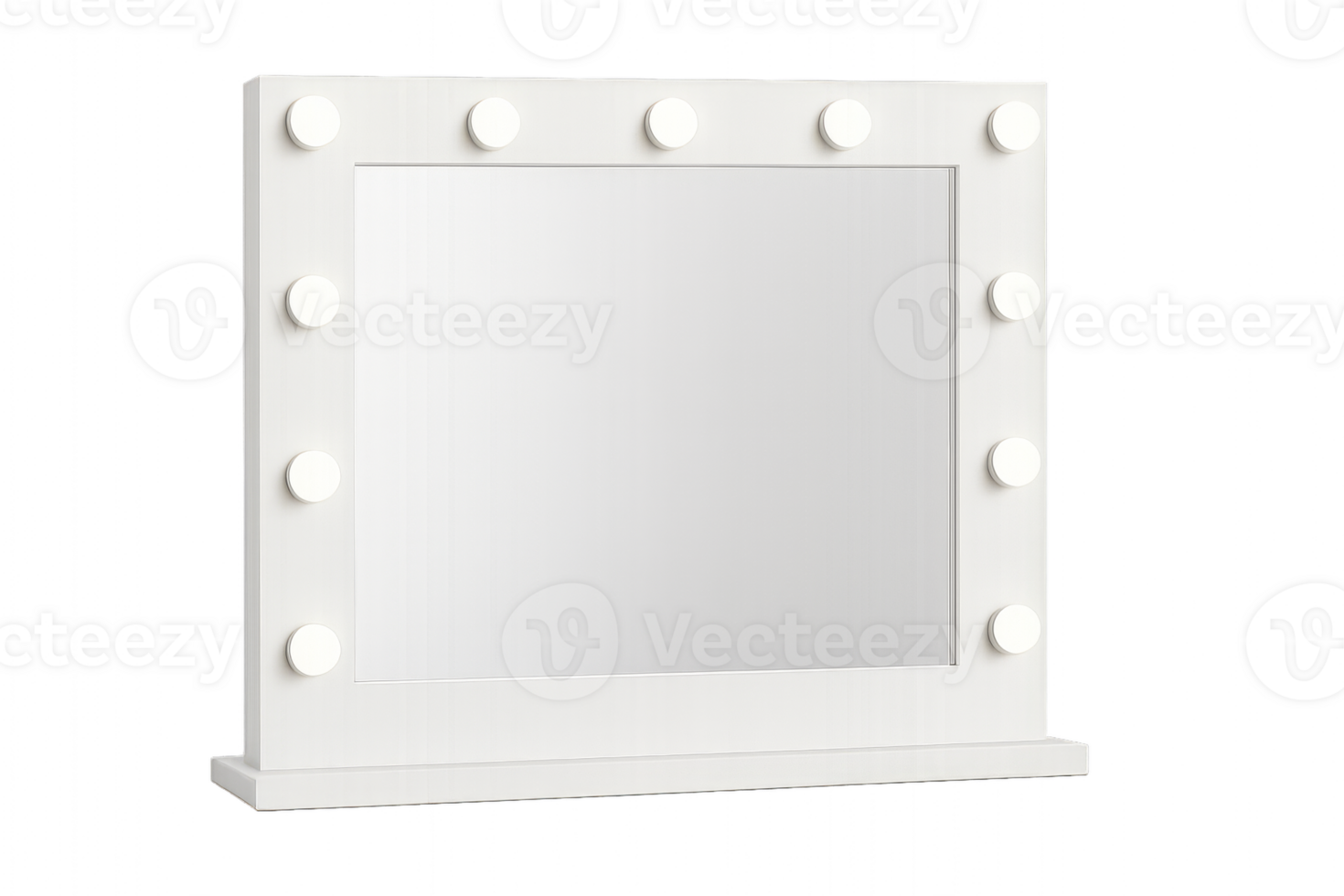 Elegant White Vanity Mirror With Lights for Stylish Makeup Application and Grooming png