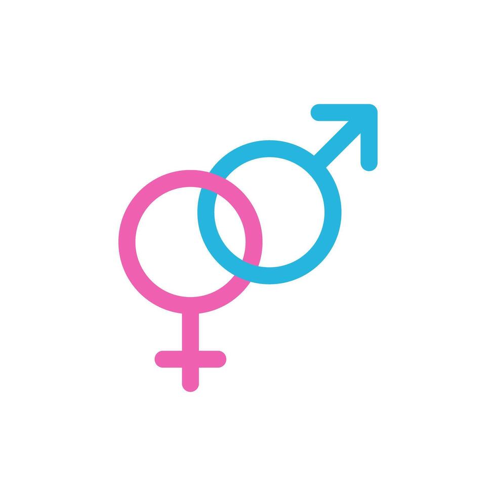 Gender symbol. Female and male icon isolate on a white background. vector
