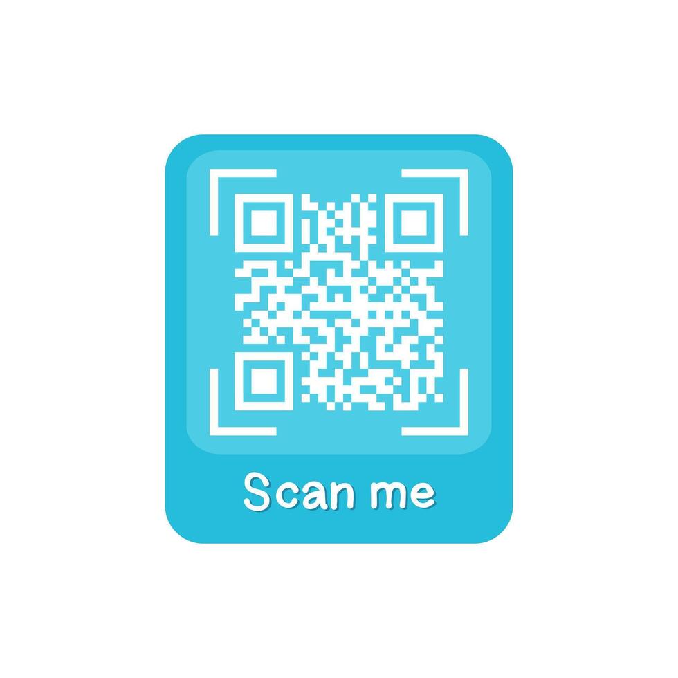 Sample Qr code on white background. vector