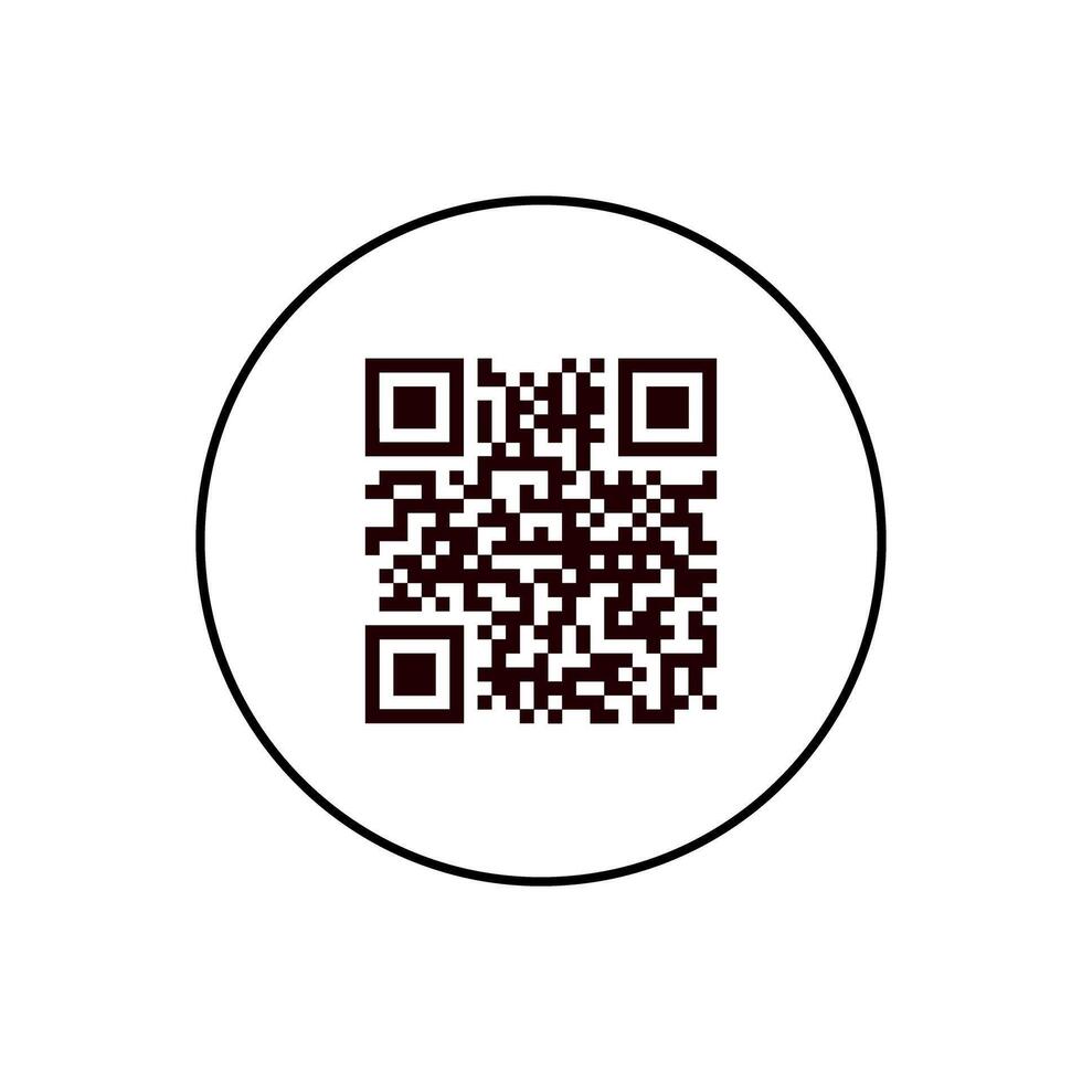 Sample Qr code isolated on white background. vector