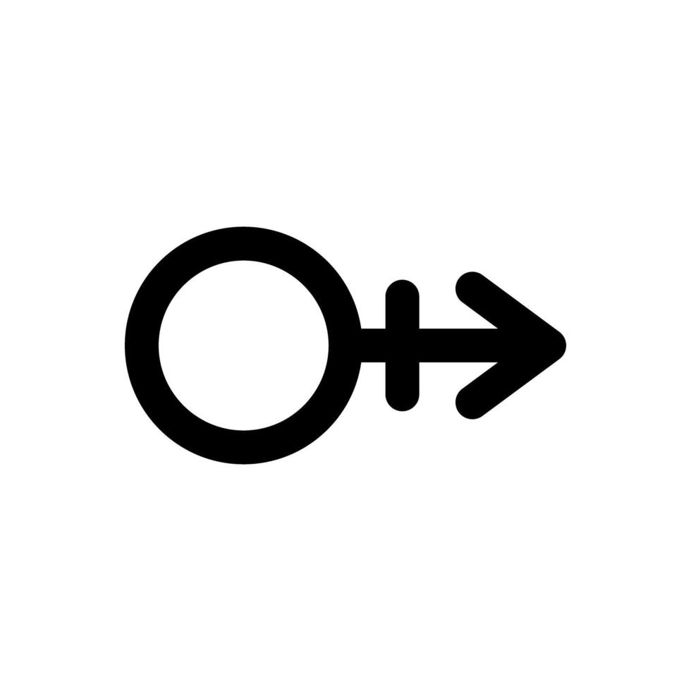 Other Gender symbol icon isolate on white background. vector