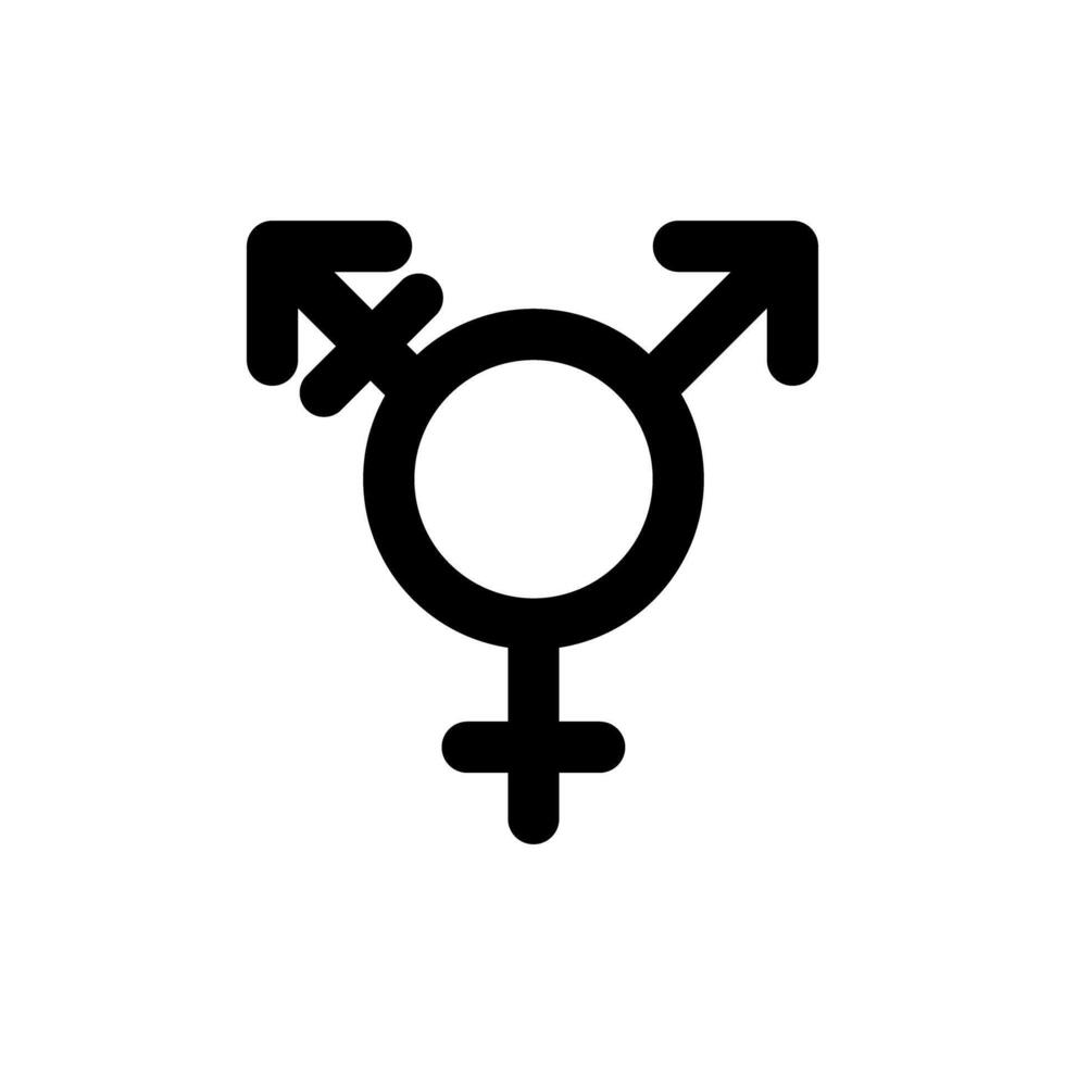 Transgender symbol icon isolate on white background. vector