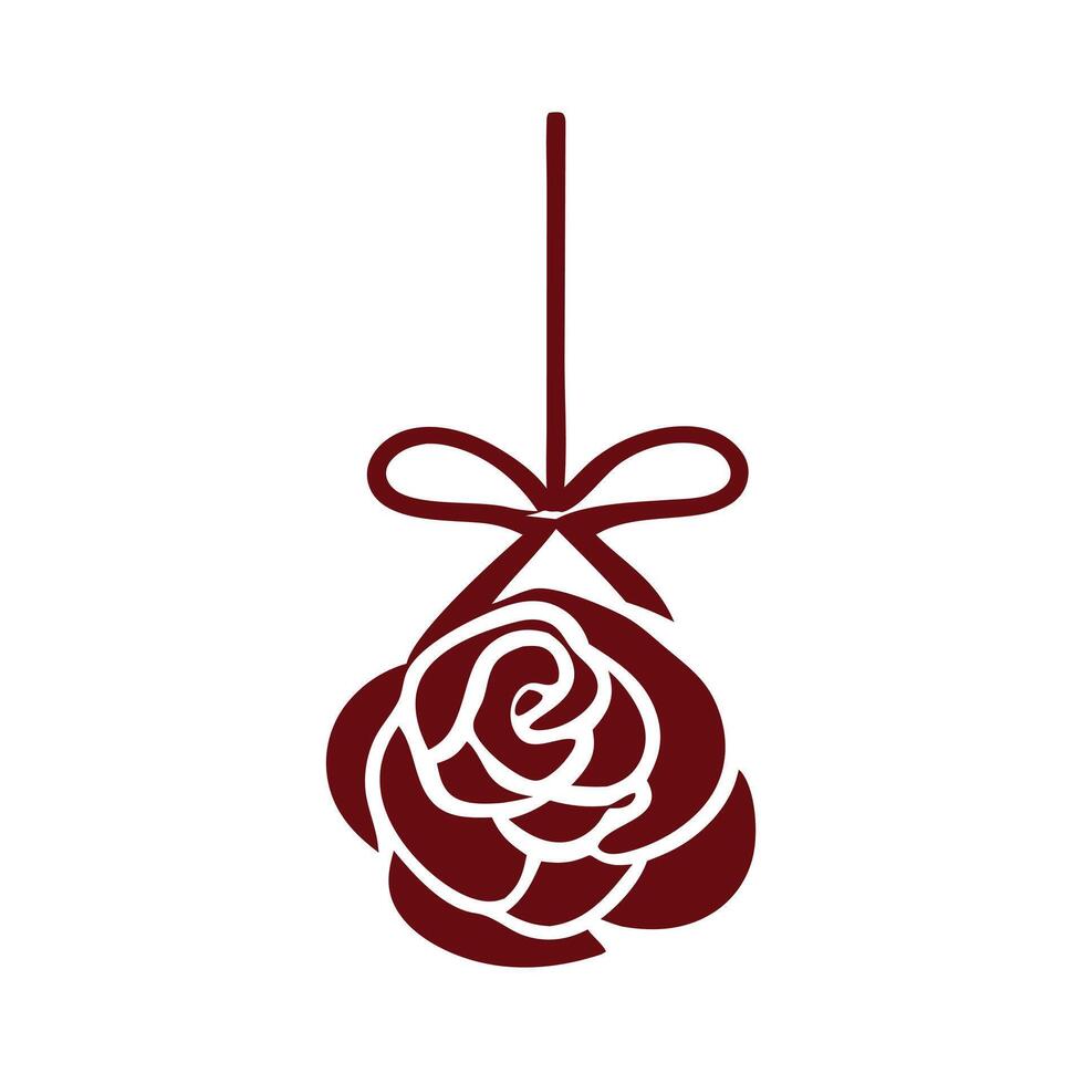 hanging Rose Illustration. vector