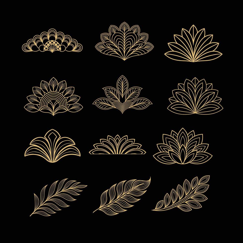 Gold Minimalist Abstract Wave . vector
