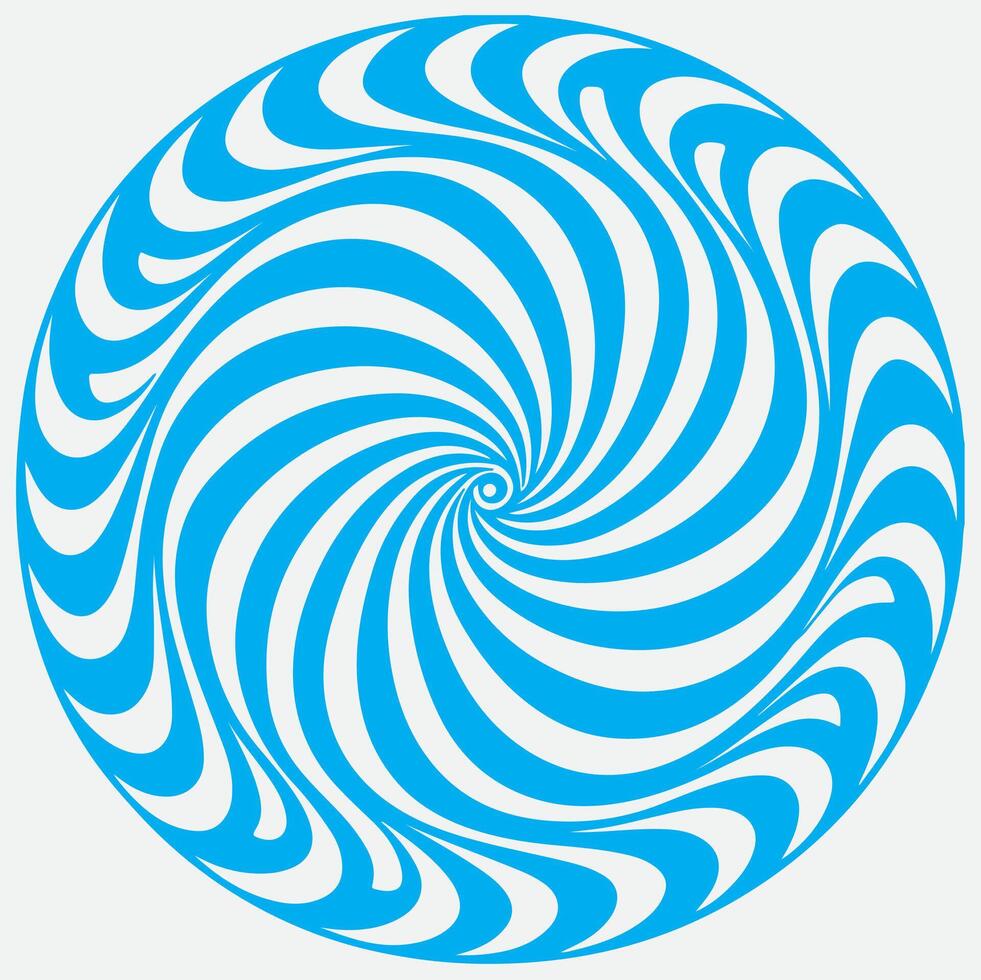 A blue and white swirl pattern in a circle vector