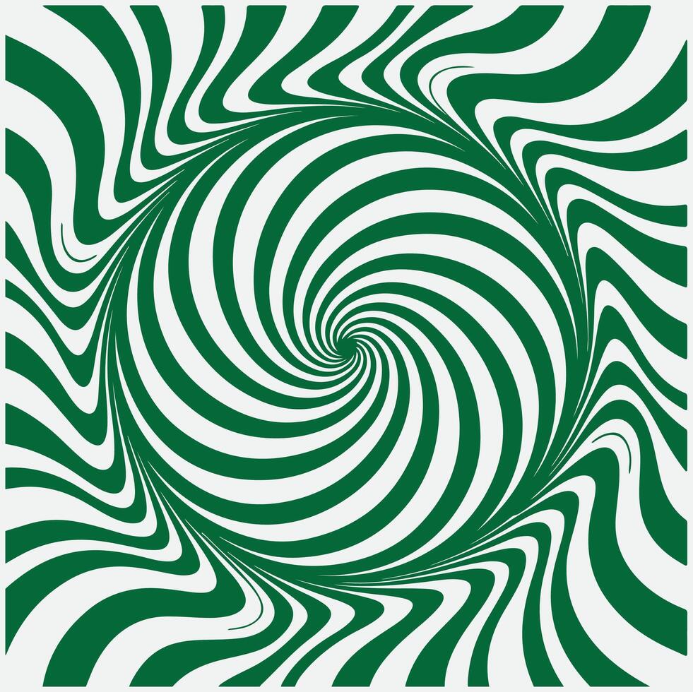 A green and white spiral pattern in the center vector