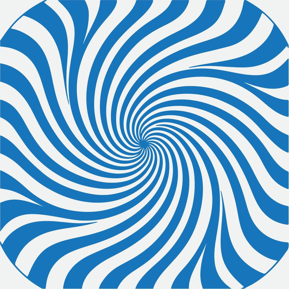 A blue and white spiral pattern on a white background vector