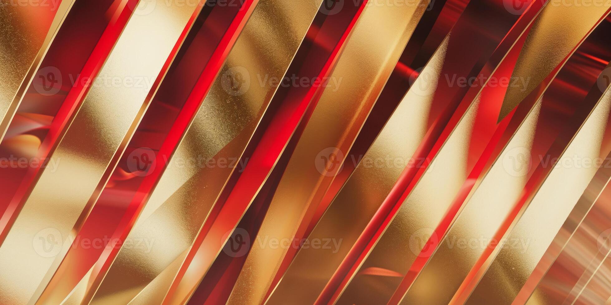 Angled golden and red stripes create an abstract design background effect photo