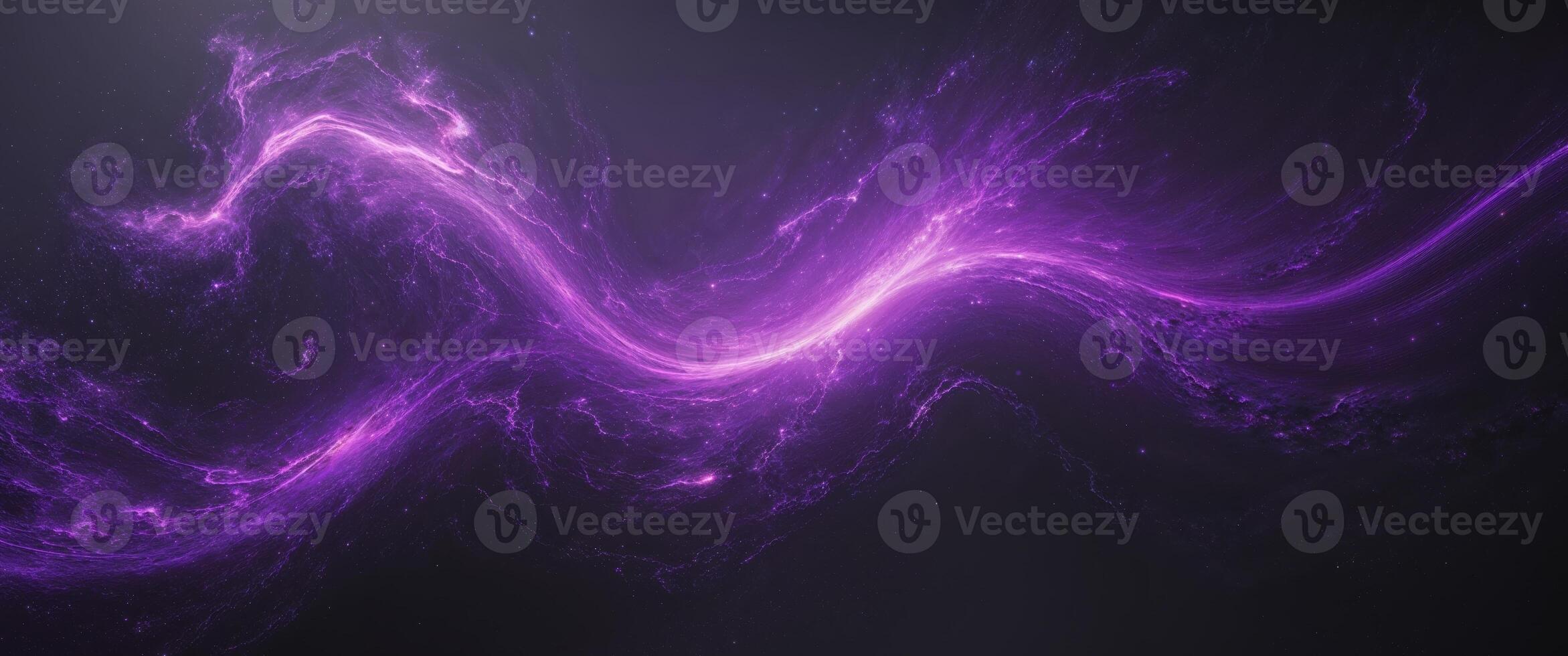Template for overlay featuring an electric purple galaxy with neon streaks designed for futuristic interfaces. photo