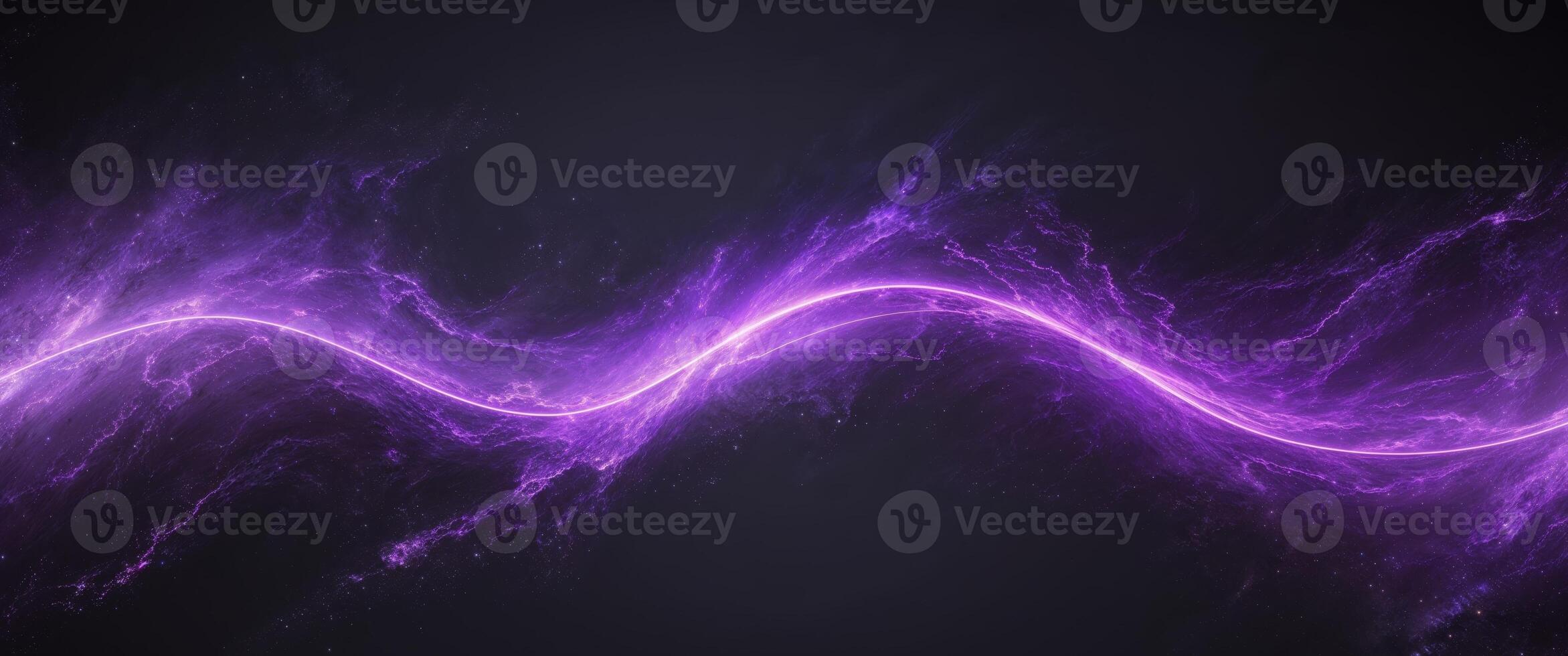 Template for overlay featuring an electric purple galaxy with neon streaks designed for futuristic interfaces photo
