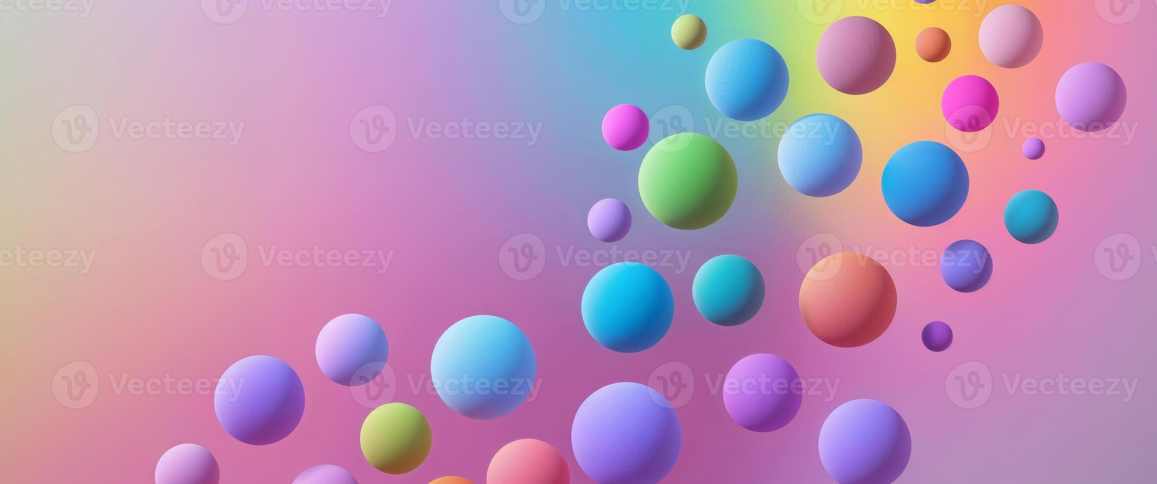 A colorful background with many different colored circles. photo