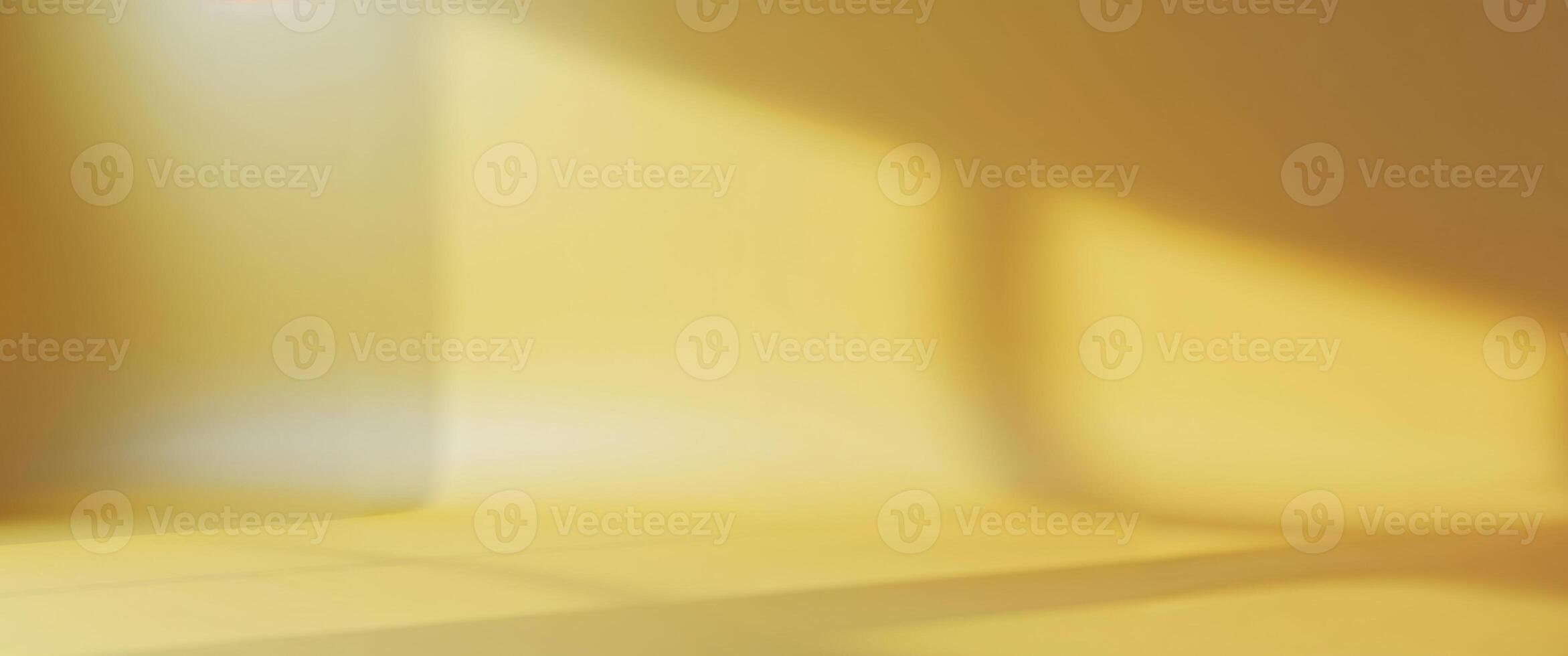 A yellow room with a window and a light photo