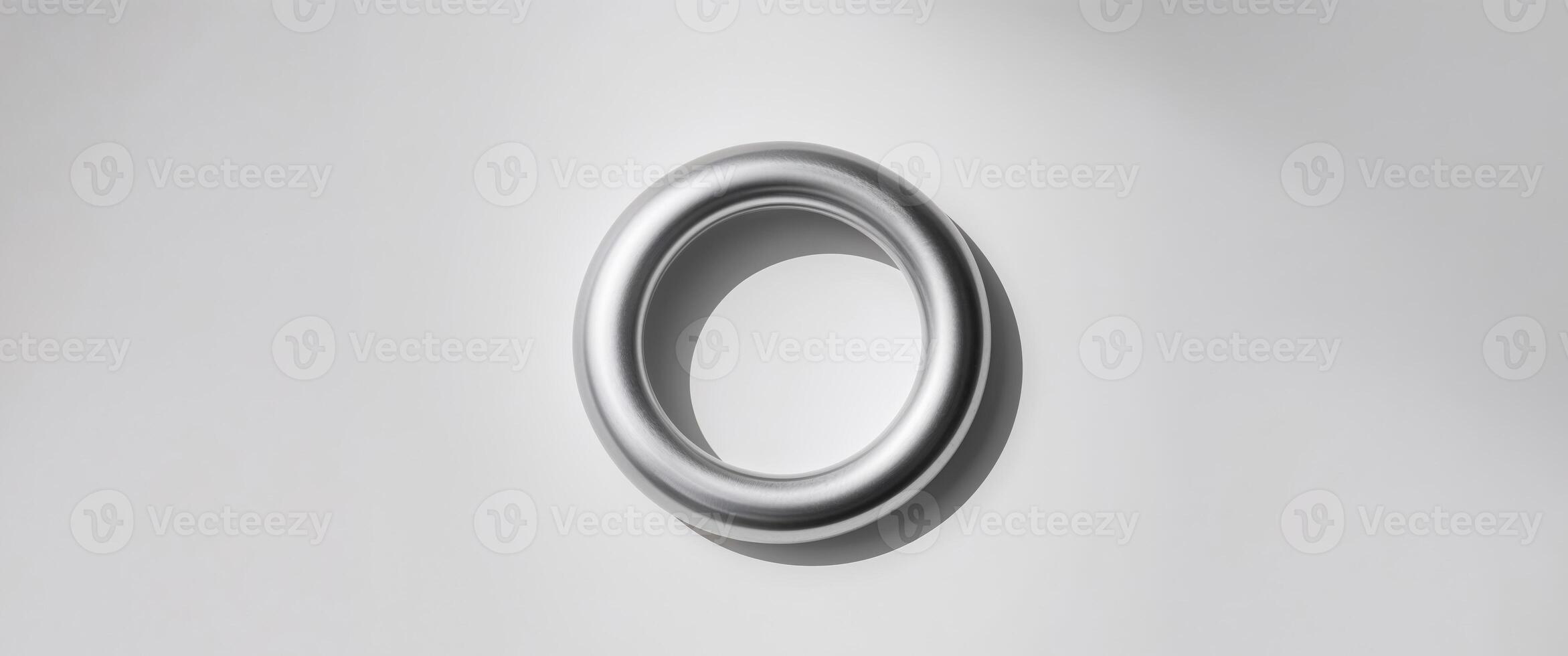 circular object smooth shiny surface it appears to a silver circle. photo