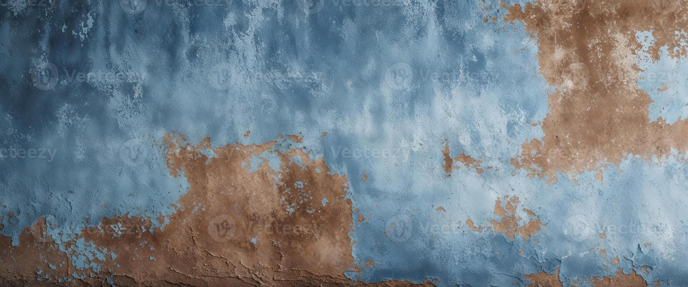 Blue and Brown Wall Texture Abstract Grunge Backdrop - High Quality Image for Design Projects photo