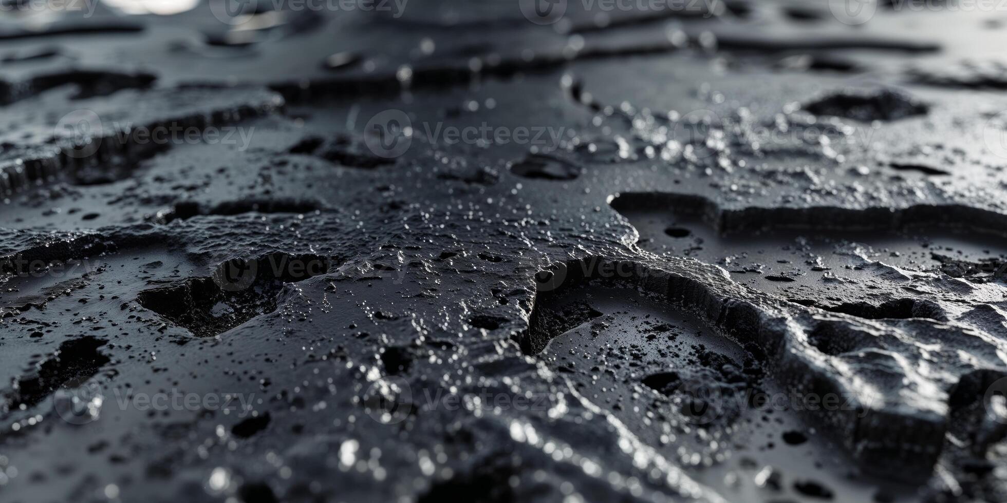 A close up of a black surface with water droplets photo