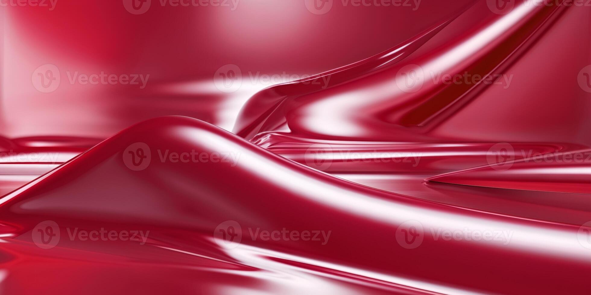 A red liquid flowing over a surface photo