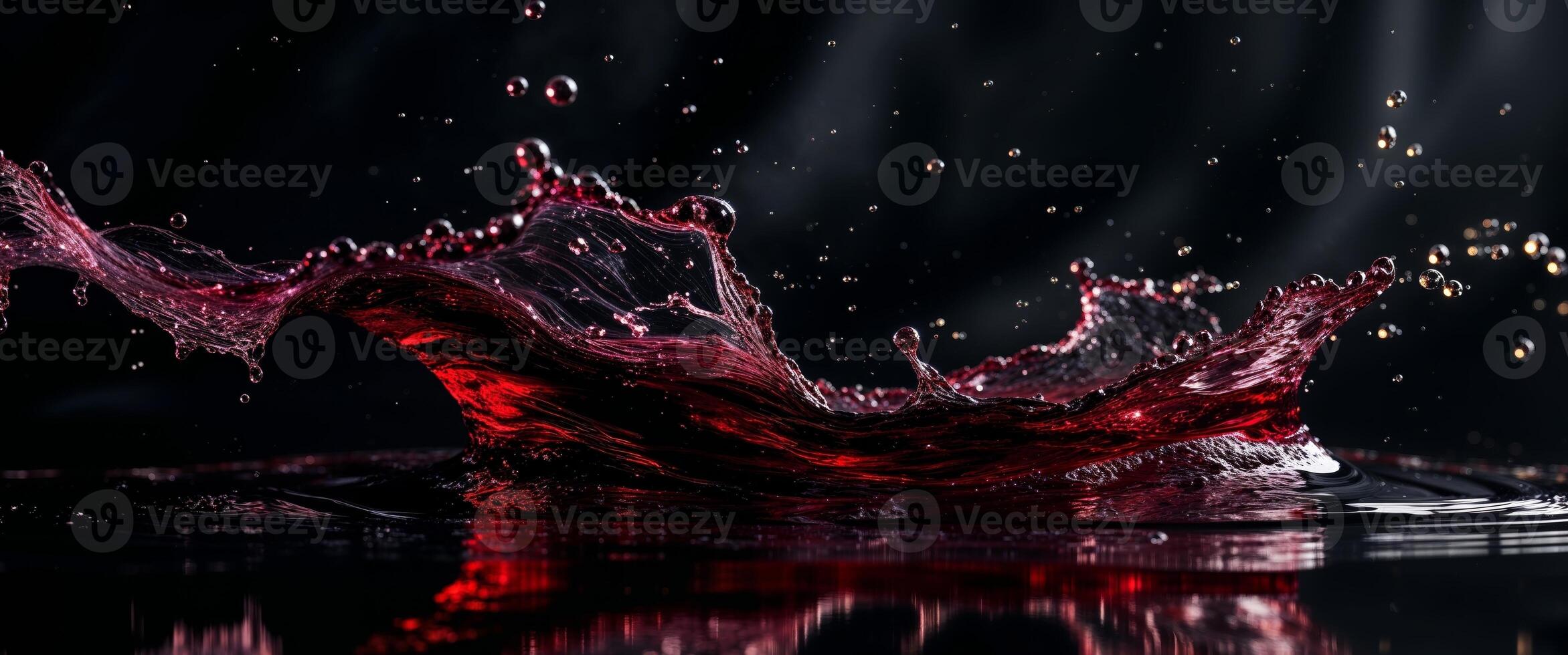 Mesmerizing Red Wine Flowing Gracefully in Slow Motion with Stunning Reflections photo