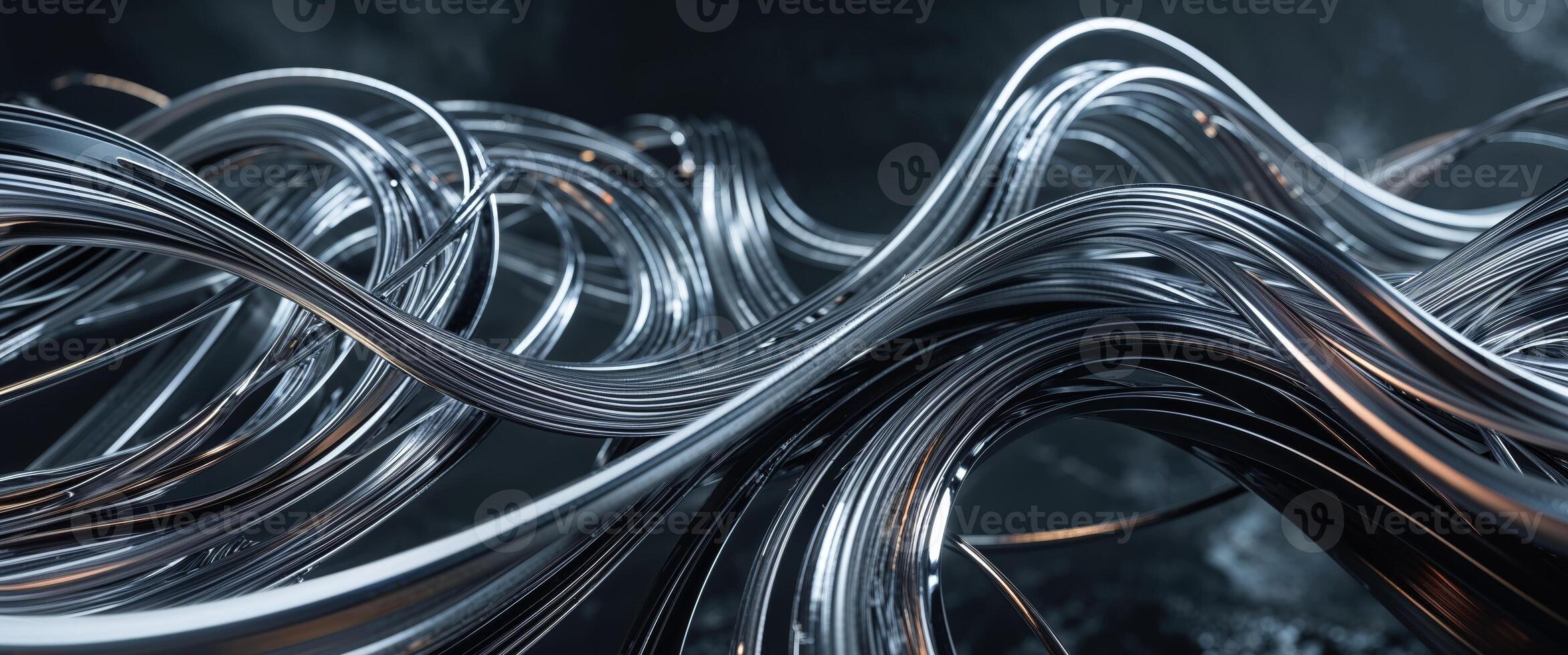 A 3d rendering of a metal wire photo
