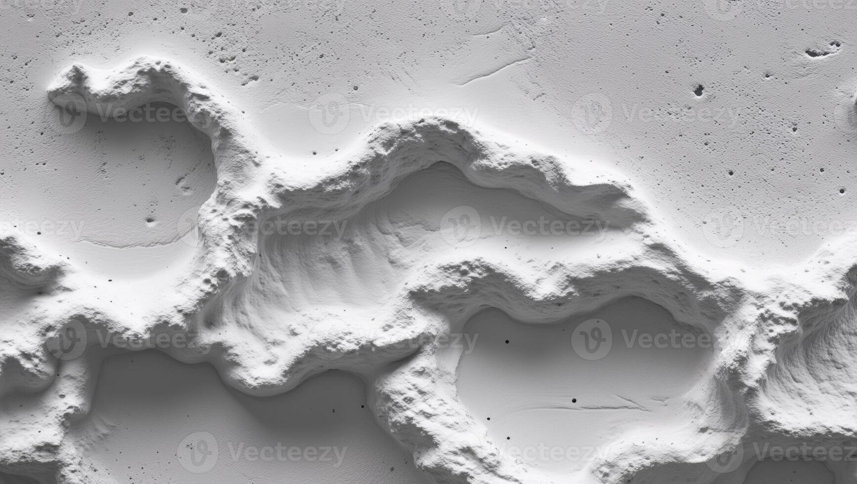 White decorative stucco surface creating textured background photo
