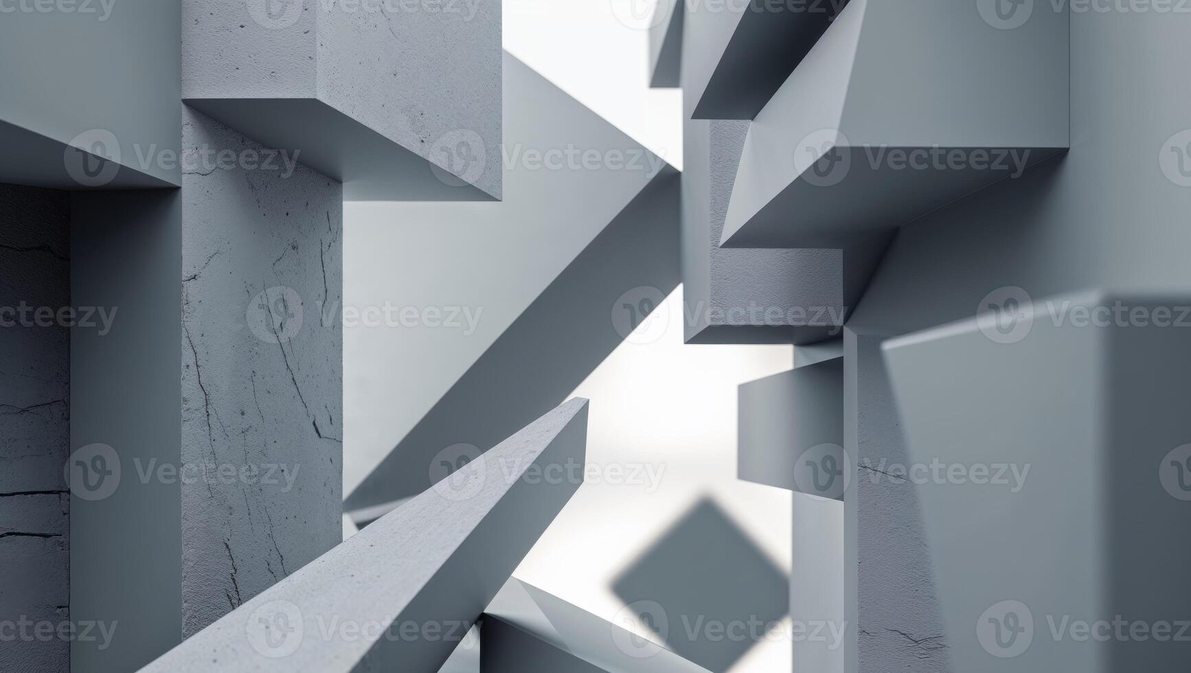 Abstract geometric shapes creating dynamic composition photo