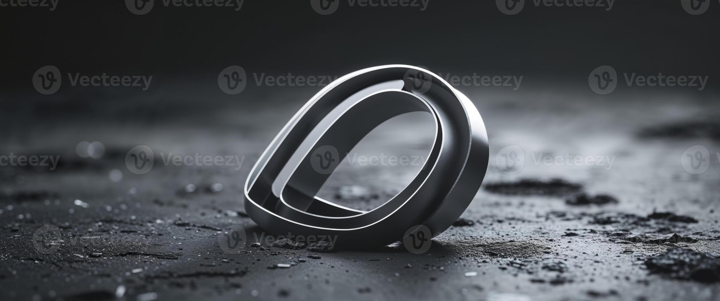 A ring with a black background and a white background photo