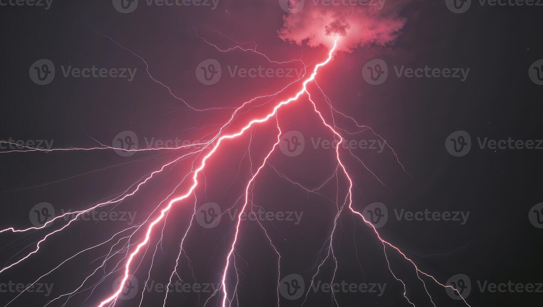 A lightning bolt is seen in the sky photo
