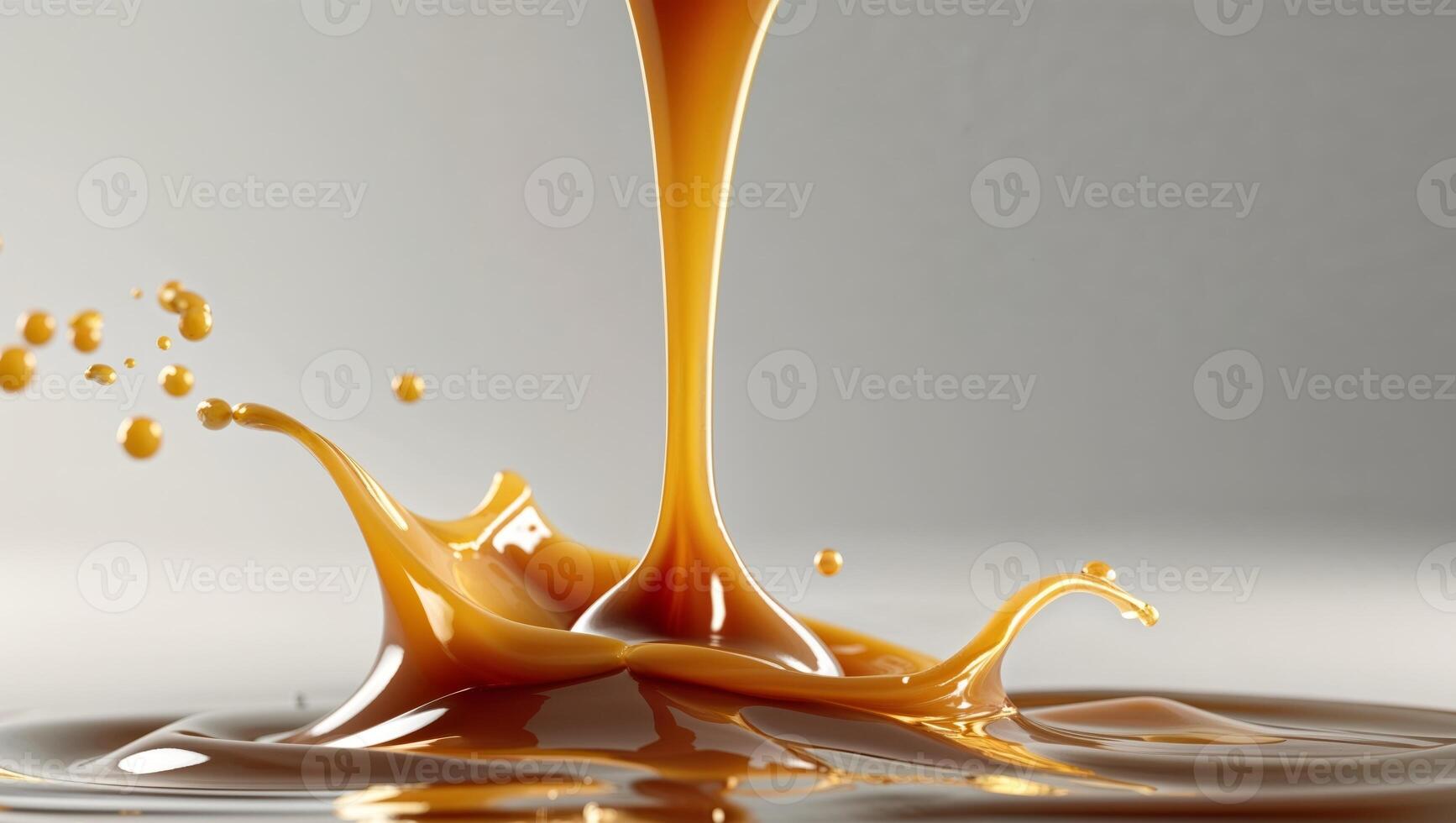 A liquid is being poured into a glass photo