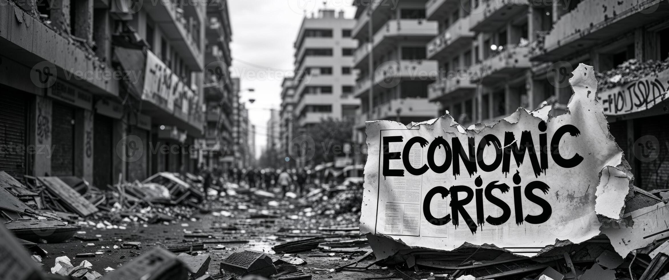 Political instability worsens economic crisis. photo