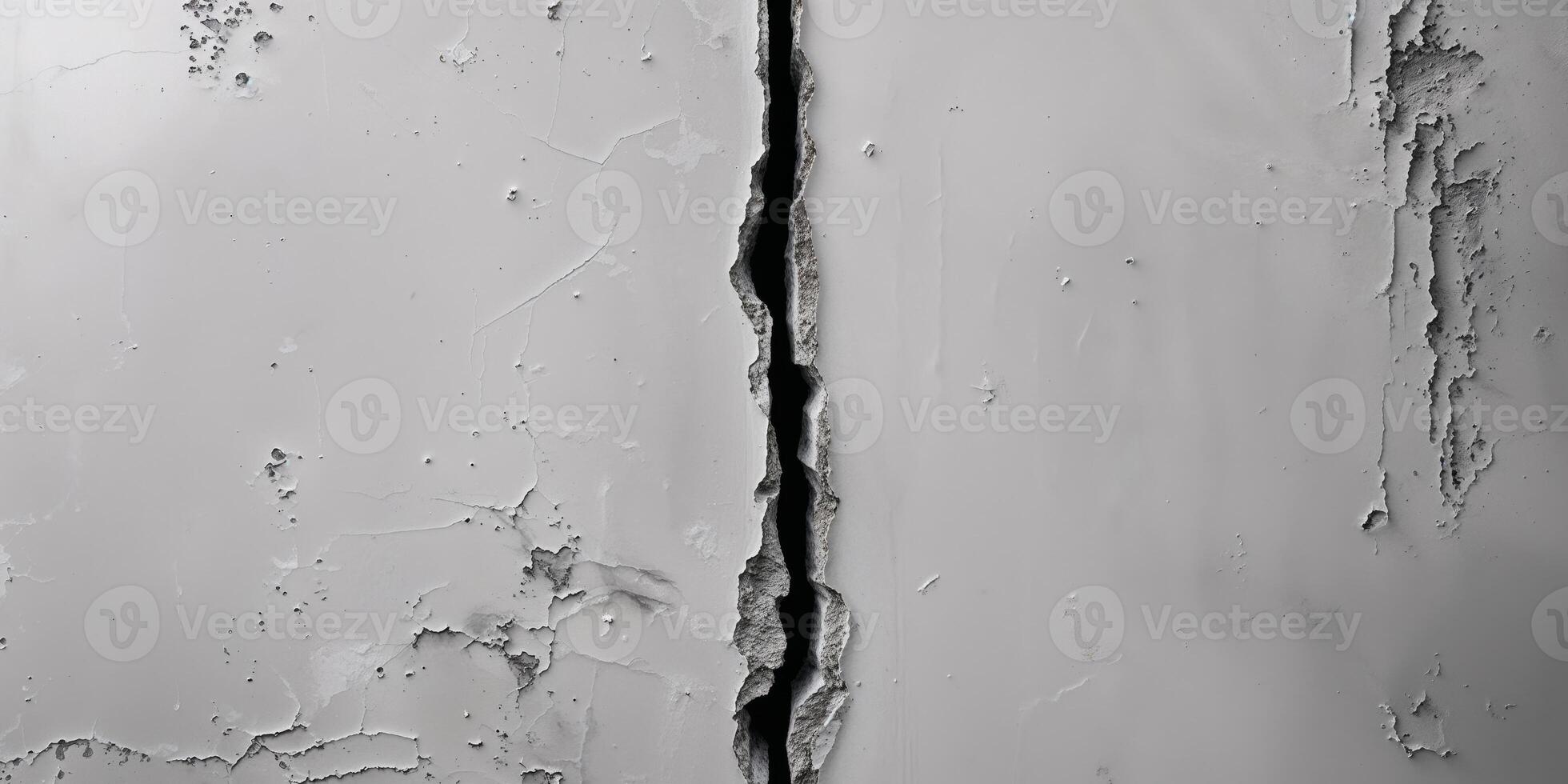 close up view of light gray surface with noticeable crack running vertically down center surface shows signs of age and wear photo