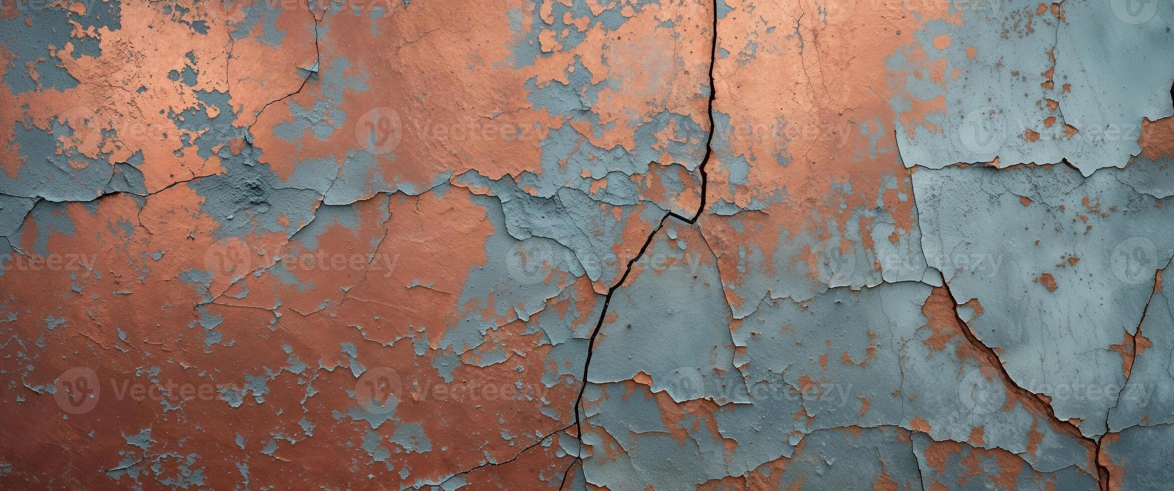 A close up of a rusty, peeling paint wall photo