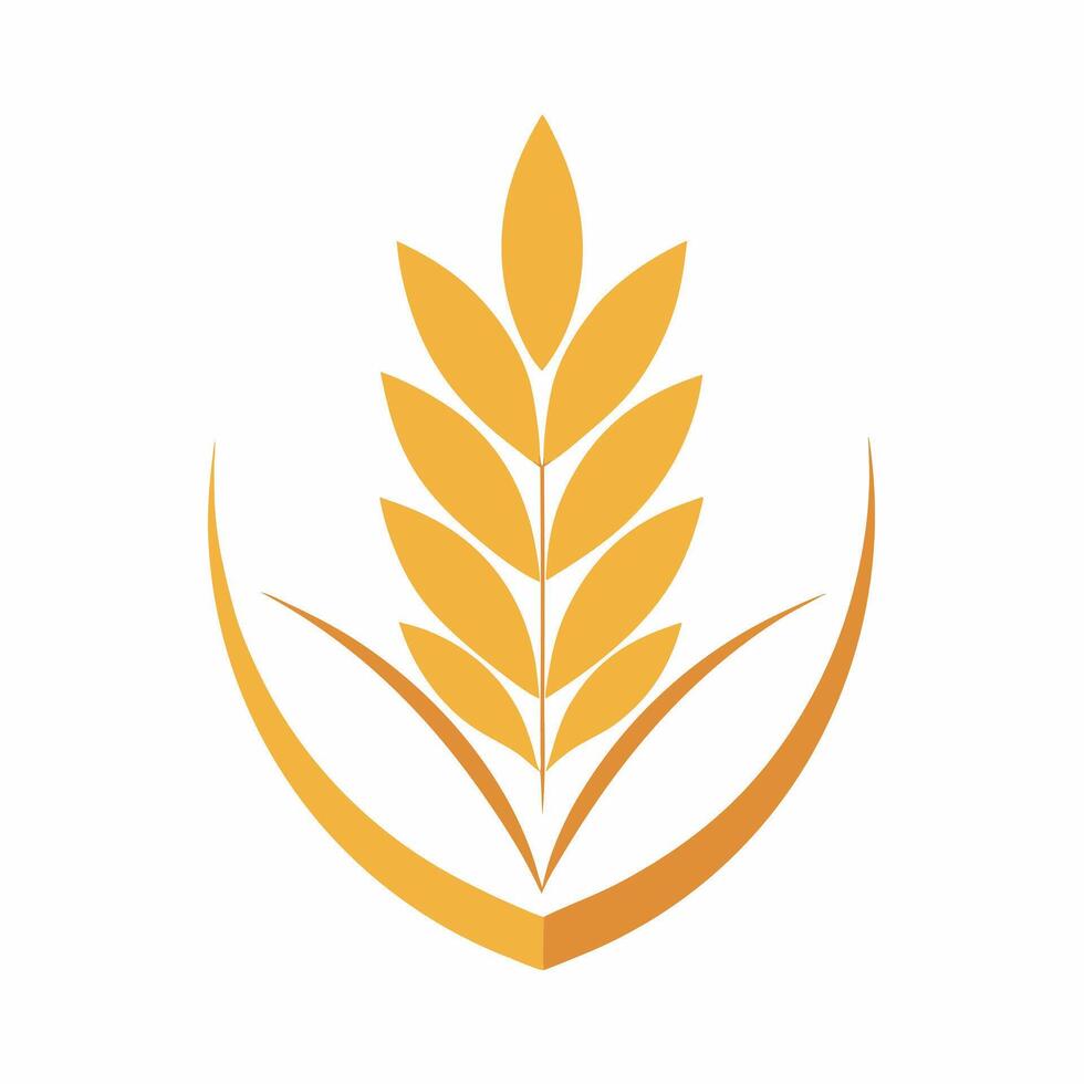 Golden Wheat Grain Illustration vector