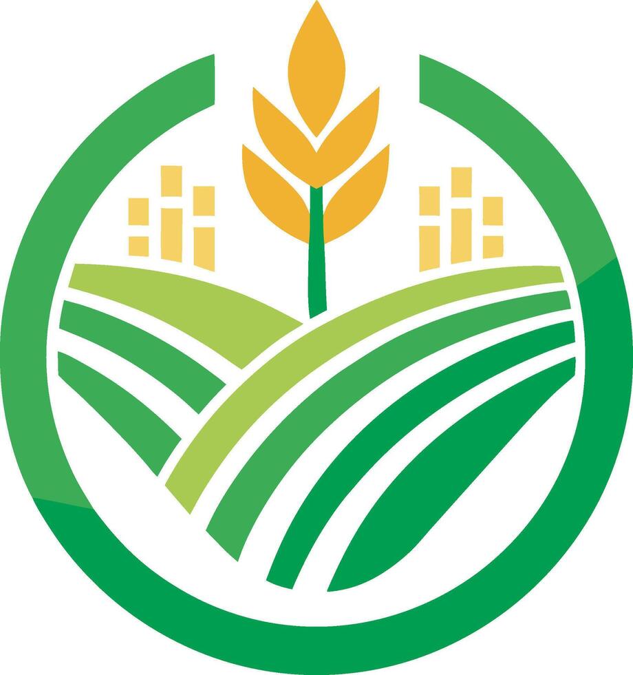 eco friendly farming logo design concept vector