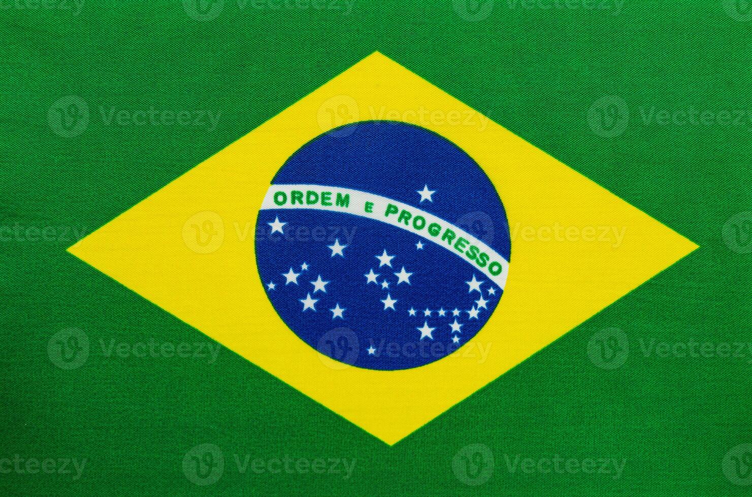 Brazilian flag displayed with vibrant colors and design photo