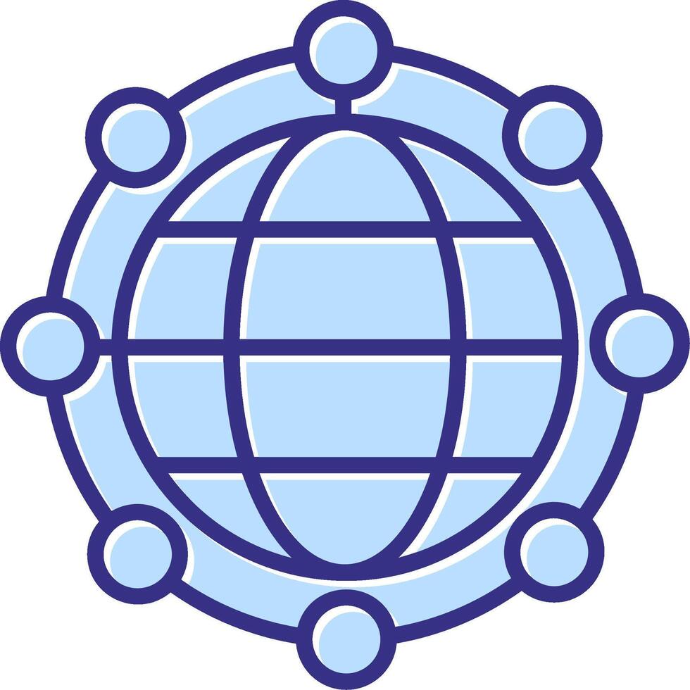 Global Network Icon Symbol Art vector