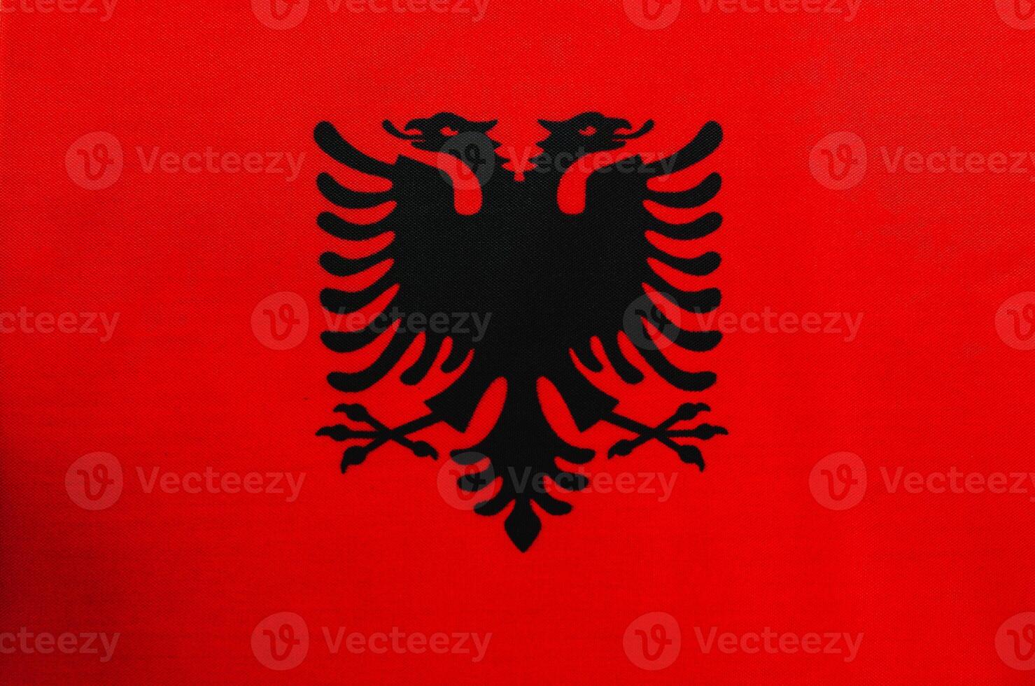 National flag of Albania displayed prominently photo