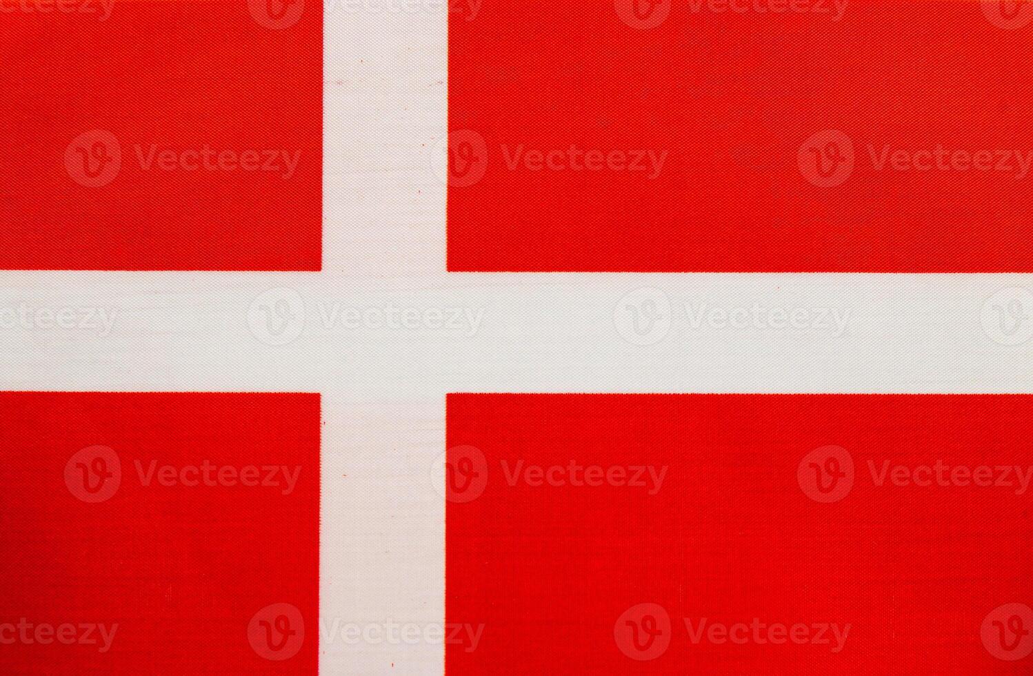 Denmark flag displayed prominently in bright colors photo