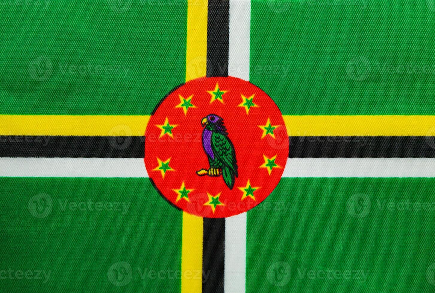 Dominica's national flag displayed in vibrant colors photo
