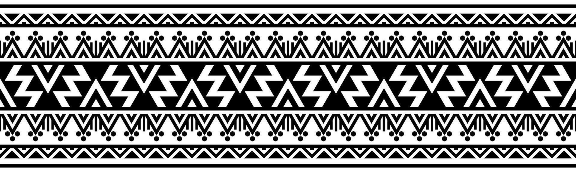 Decorative Aztec Element in Traditional Ethnic Style with Retro Border Ornament. vector