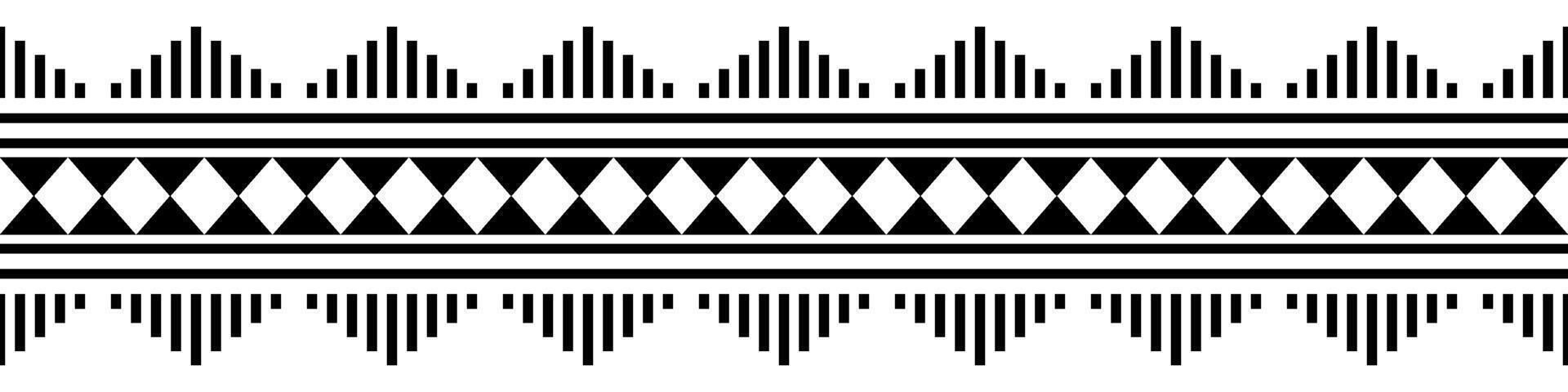 Native Retro Aztec Ornament with Traditional Ethnic Border Decor. vector