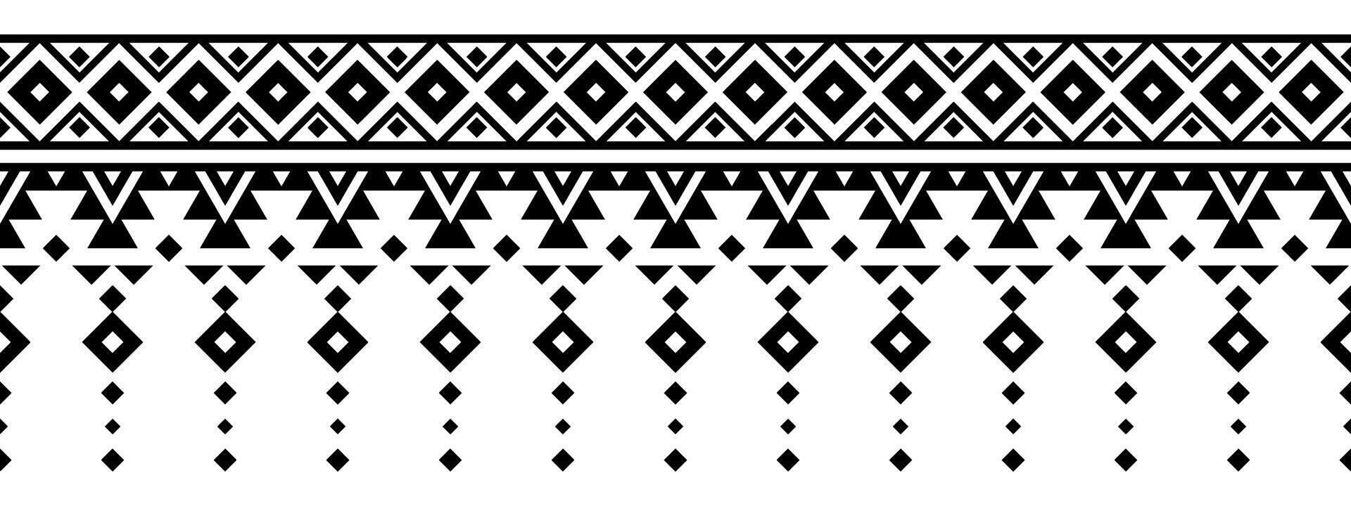 Traditional Aztec Ornament Design with Ethnic Border and Retro Decor Elements. vector