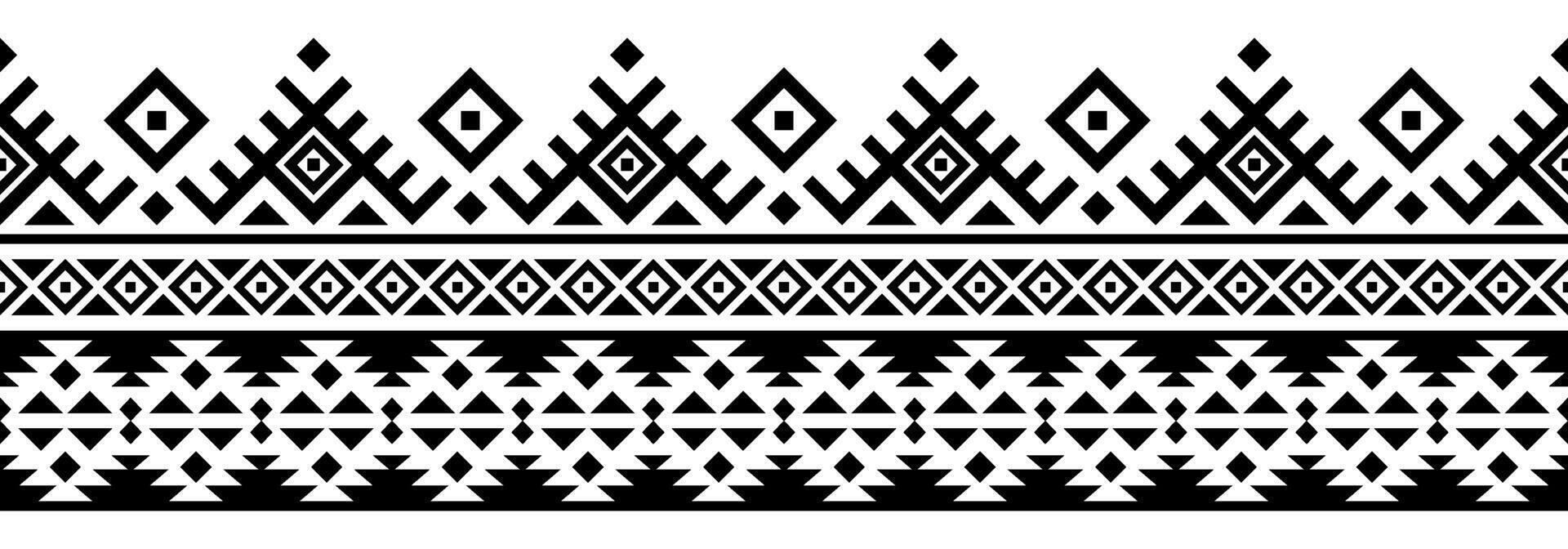 Decorative Border Element in Ethnic Aztec Native American Retro Style. vector
