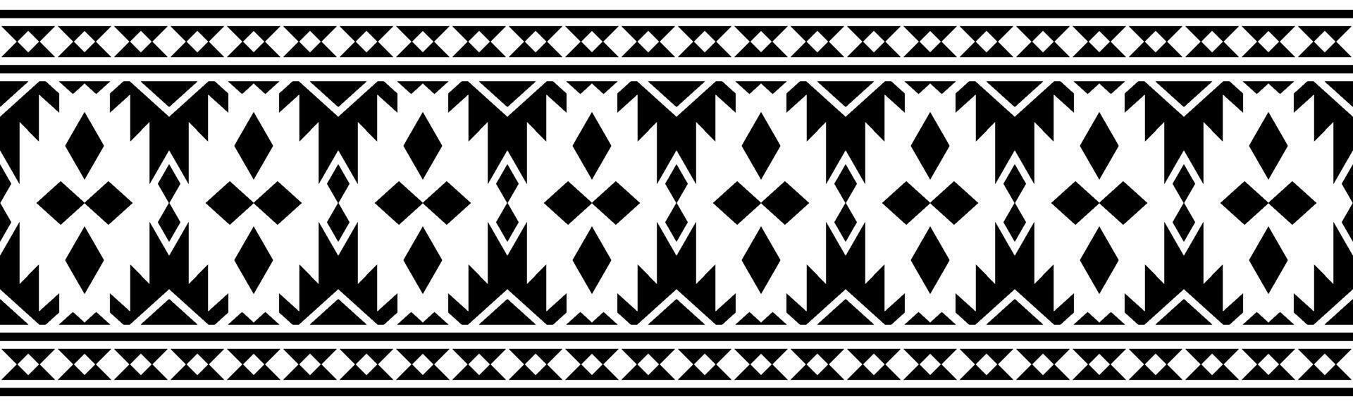 Traditional Vintage Art with Ethnic Aztec Decoration and Native American Geometric Border. vector