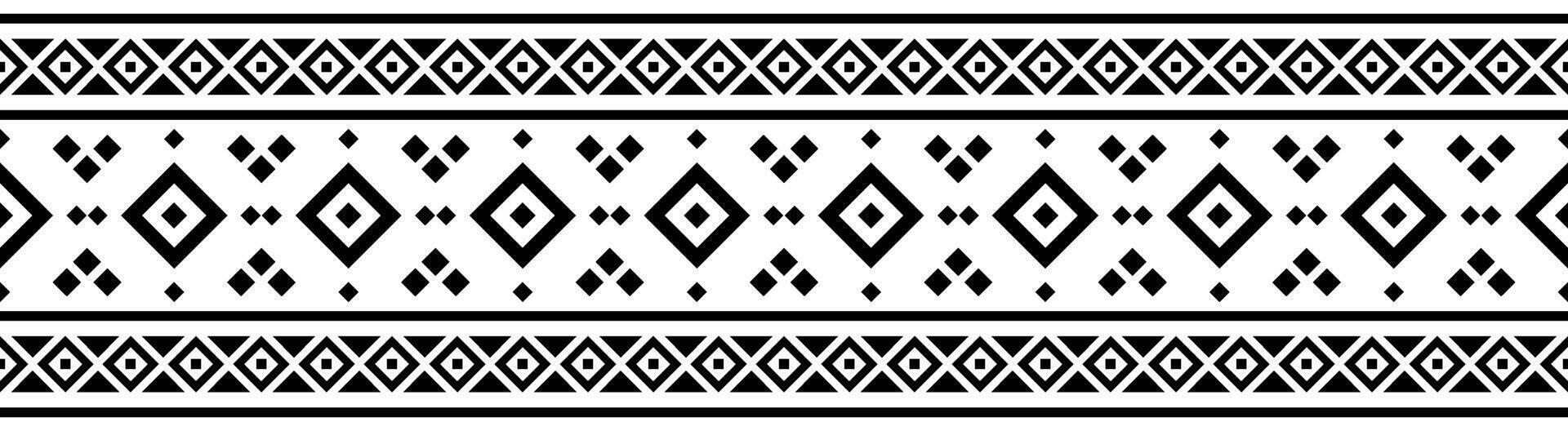 Ethnic Textile Pattern with Aztec Border and Retro Native American Decor Element. vector