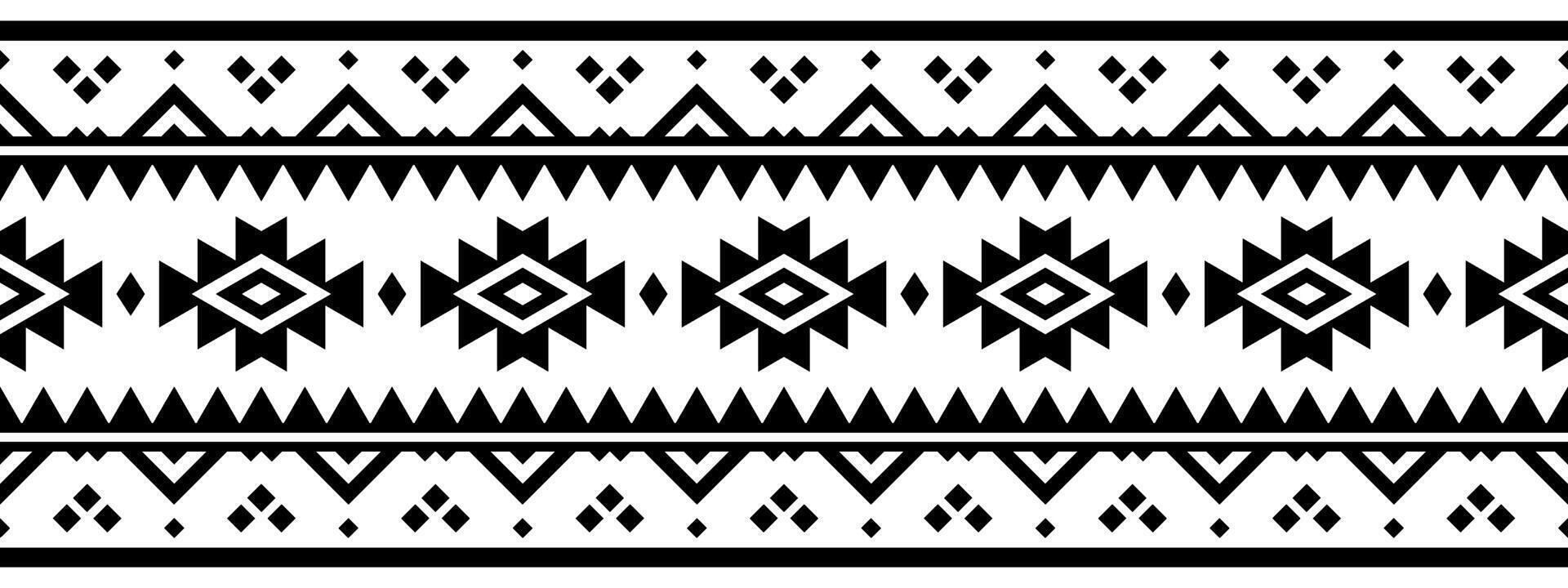 Retro Style Aztec Border Ethnic Traditional Ornament Decor. vector