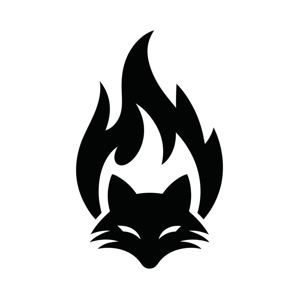 Fiery Fox Logo Design vector